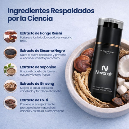 Champú colorante instantáneo
