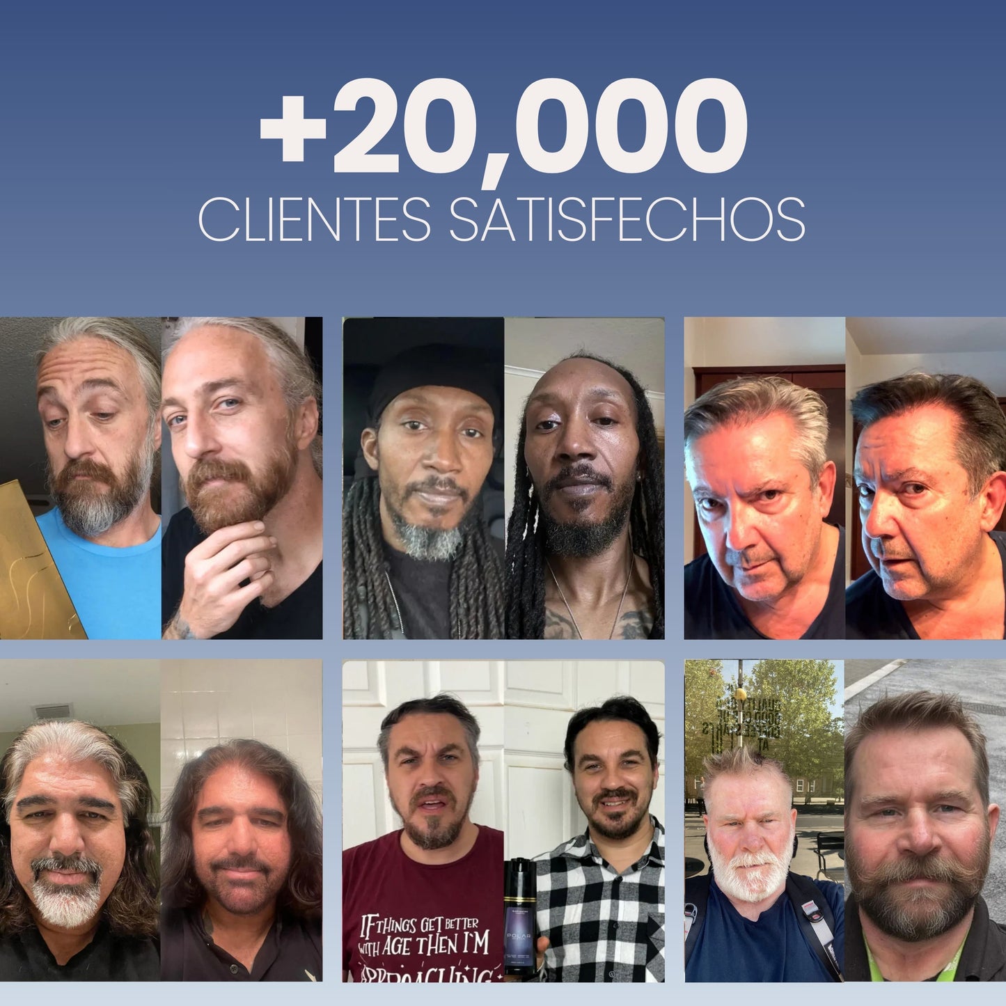 Champú colorante instantáneo Hombre