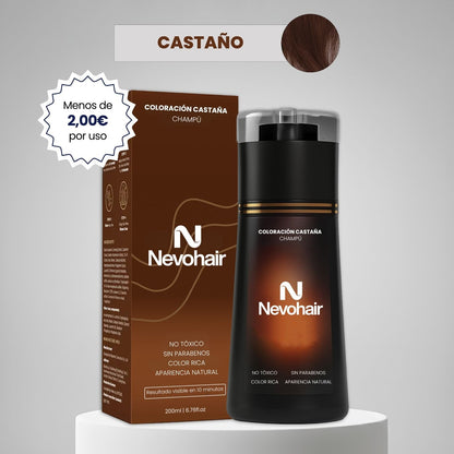 Champú colorante instantáneo