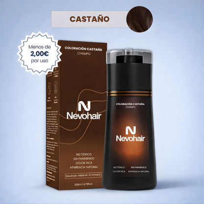 Champú colorante instantáneo