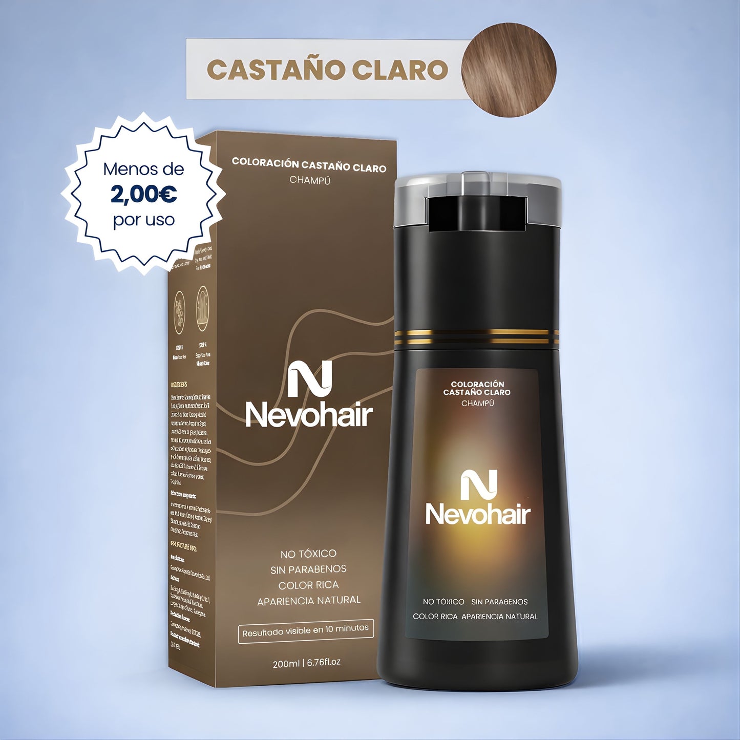 Champú colorante instantáneo Hombre